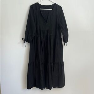 J. Crew Elegant Black Midi Dress